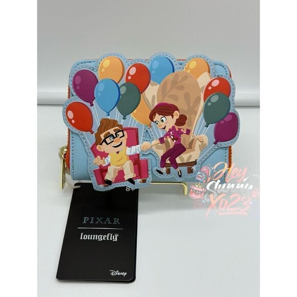 Loungefly Disney Pixar Up Carl & Ellie Balloons Zip Wallet